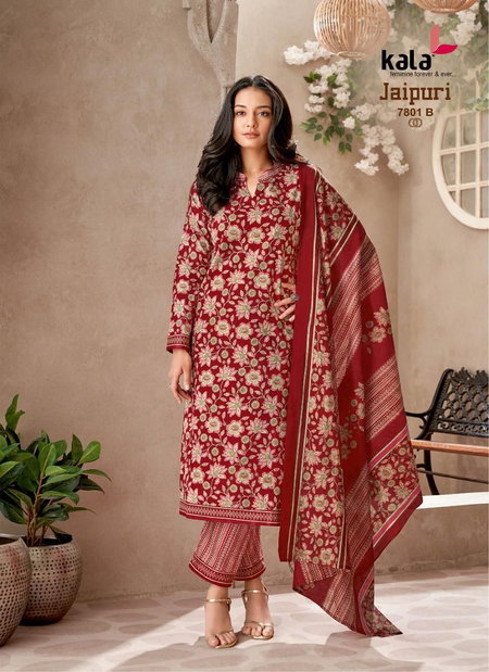 Jaipuri Vol 8 By Kala Pure Cotton Dress Material Wholesale Market In Surat